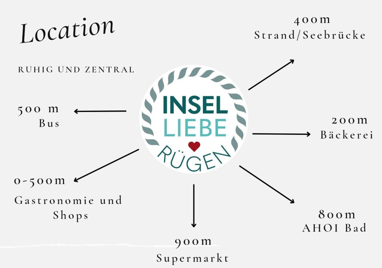 Das Appartement Inselliebe Ruegen Inkl Sauna Und 3H Taeglich Eintritt Ahoi Schwimmbad Sellin  Zewnętrze zdjęcie