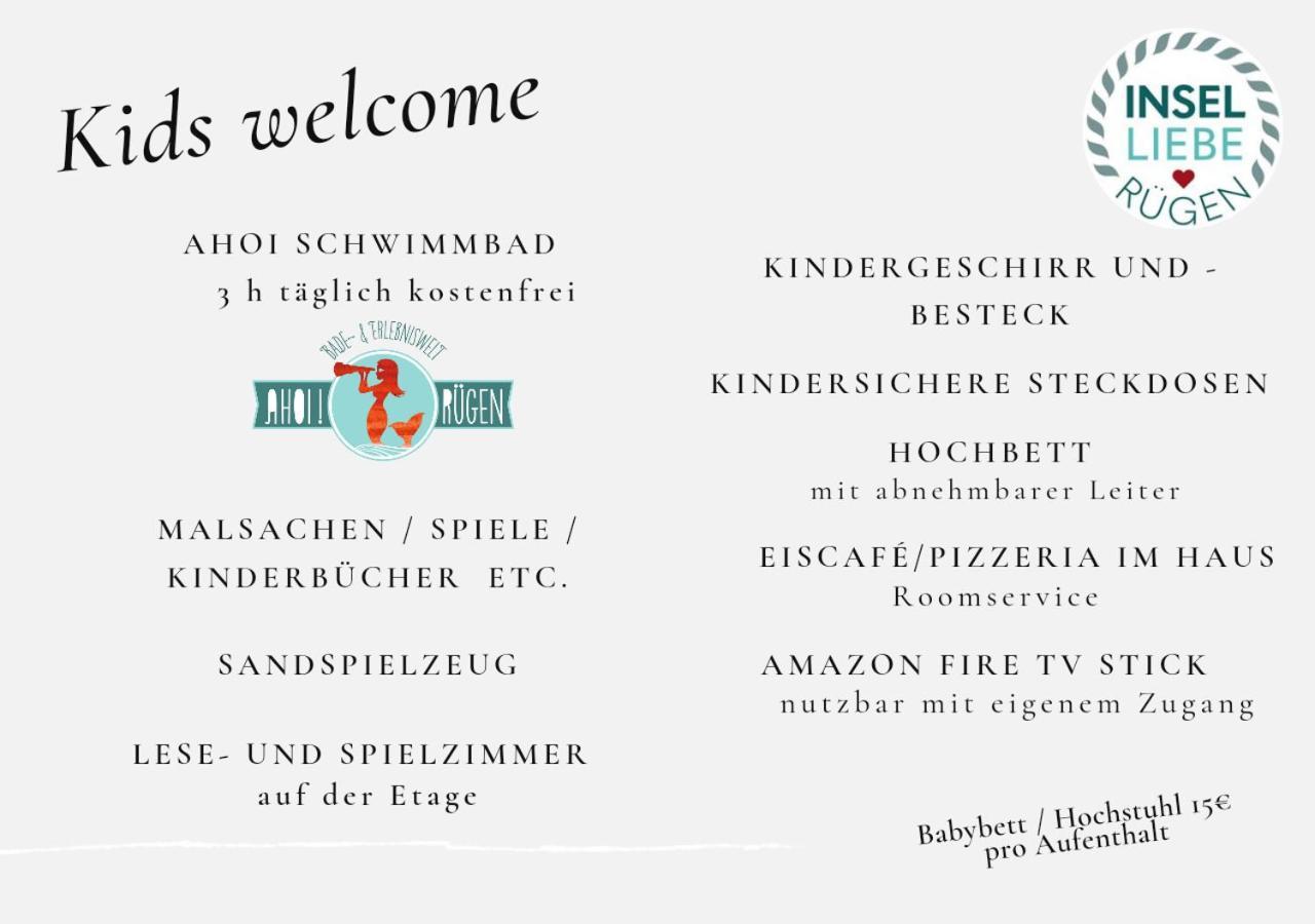Das Appartement Inselliebe Ruegen Inkl Sauna Und 3H Taeglich Eintritt Ahoi Schwimmbad Sellin  Zewnętrze zdjęcie